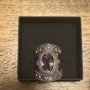 Amethyst Boho Ring